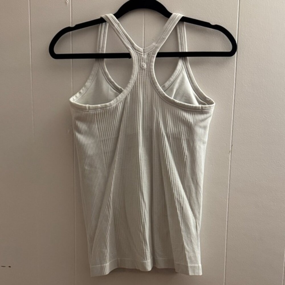 White Ribbed Tank Top - Picture 3 of 6